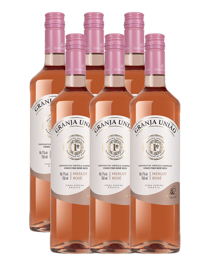 GRANJA UNIAO ROSE SECO MERLOT KIT 6