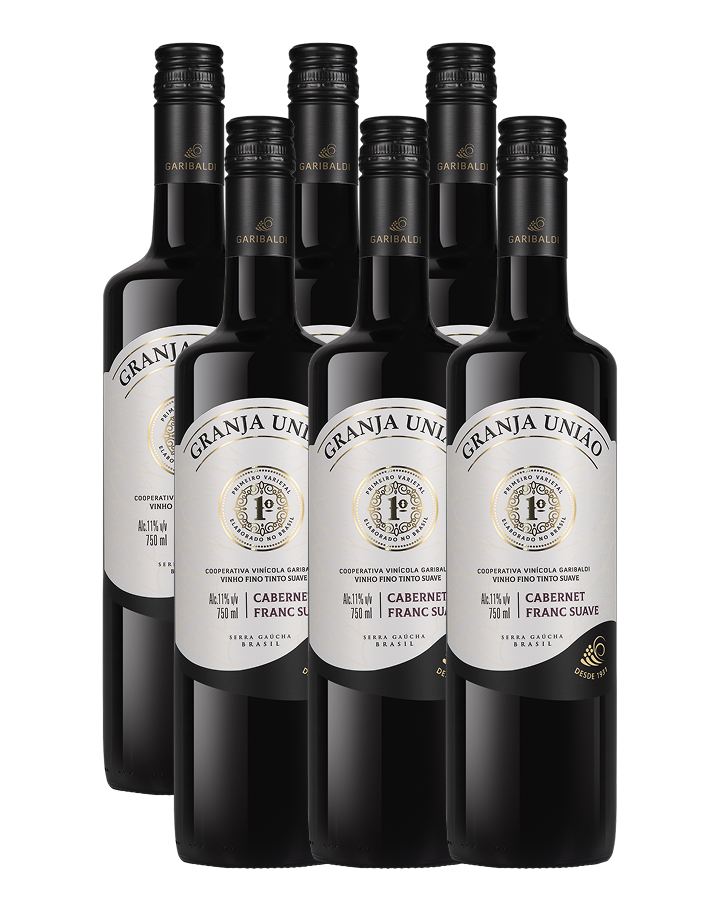 GRANJA UNIÃO CABERNET FRANC  TINTO SUAVE KIT 6